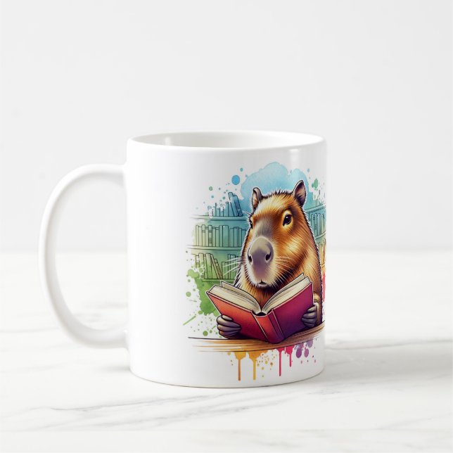 Cosy Up in the Library avec Capybara Reading Mug : (Gauche)