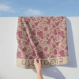 Cosy Vintage Christmas Beanie Coffee Pattern Sherpadecke