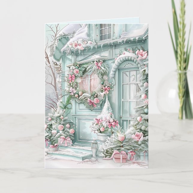 Cosy Vintage Christmas Card Karte (Vorderseite)