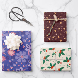 Cosy Whimsical Geschenkpapier - Designs Set 1