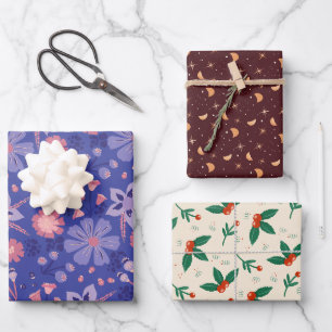Cosy Whimsical Geschenkpapier - Designs Set 1