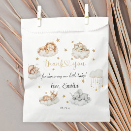 Cosy White Woodland Babydusche Vielen Dank Geschenktütchen