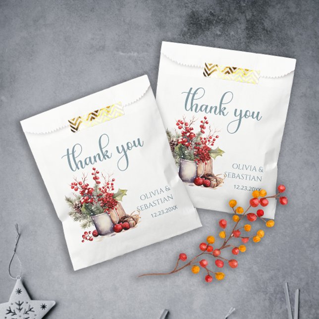 Cosy Winter Rowan Beerenbouquet Wedding Geschenktütchen (Von Creator hochgeladen)