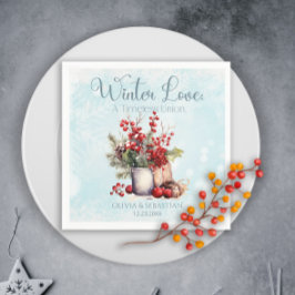 Cosy Winter Rowan Beerenbouquet Wedding Serviette