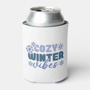 Cosy Winter Vibes - Snowflake Typografie Dosenkühler