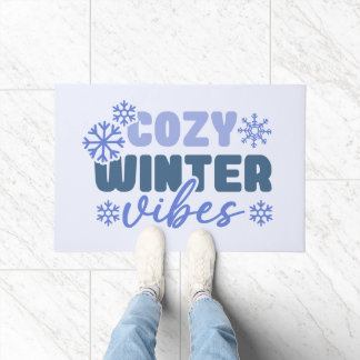 Cosy Winter Vibes - Snowflake Typografie Fußmatte