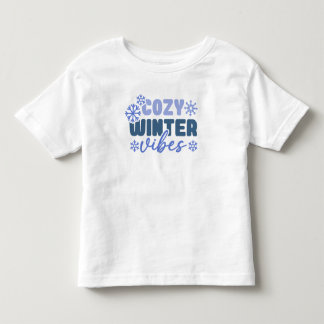 Cosy Winter Vibes - Snowflake Typografie Kleinkind T-shirt