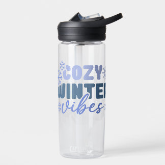 Cosy Winter Vibes - Snowflake Typografie Trinkflasche