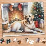 Cosy Yellow Labrador Retriever Dog Weihnachten<br><div class="desc">Suchen Sie nach einer lustigen und interessanten Aktivität, die Sie mit Ihrer Familie in dieser Ferienzeit teilen können? Schauen Sie sich nur unsere Puzzle-Kollektion mit spielerischen Labrador Retrievers an! Als Hundeliebhaber werden Sie die Vielfalt unserer Designs verehren, darunter niedliche und kuschelige Welpen, liebenswerte Gelb-, Schokolade- und Schwarze-Labradore, und sogar Szenen...</div>