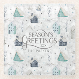 Cosy Zuhause Christmas Aquamarin ID985 Glasuntersetzer