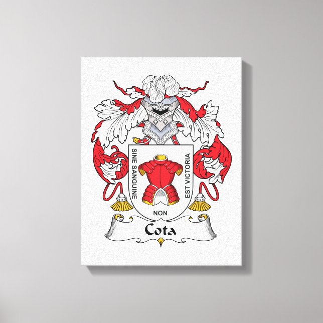 Cota-Familienwappen Leinwanddruck (Vorderseite)