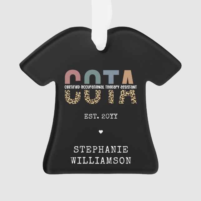 COTA-zertifizierter Assistent für Arbeitstherapie Ornament (Vorderseite)