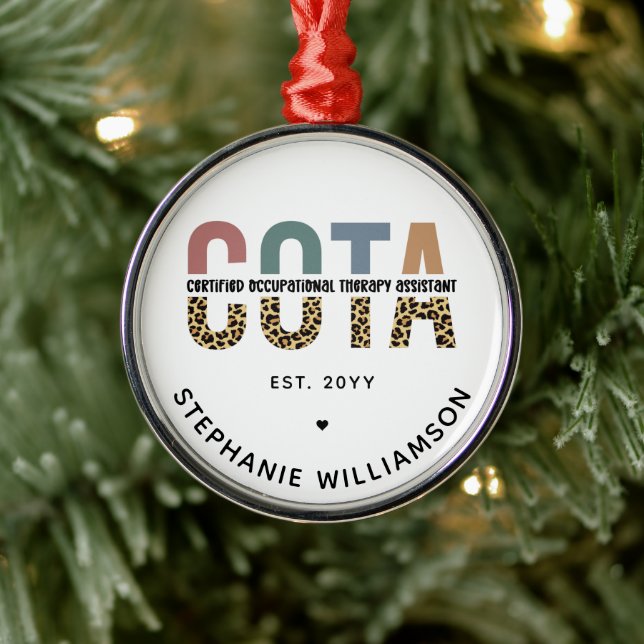 COTA-zertifizierter Assistent für Arbeitstherapie Ornament Aus Metall (Baum)