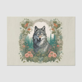 Cotagecore Wolf Decoupage Seidenpapier