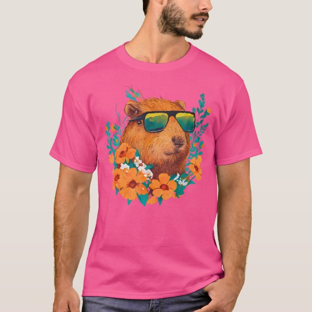 Cotattcore Ästhetische Sonnenbrille Capybara Funny T-Shirt (Vorderseite)
