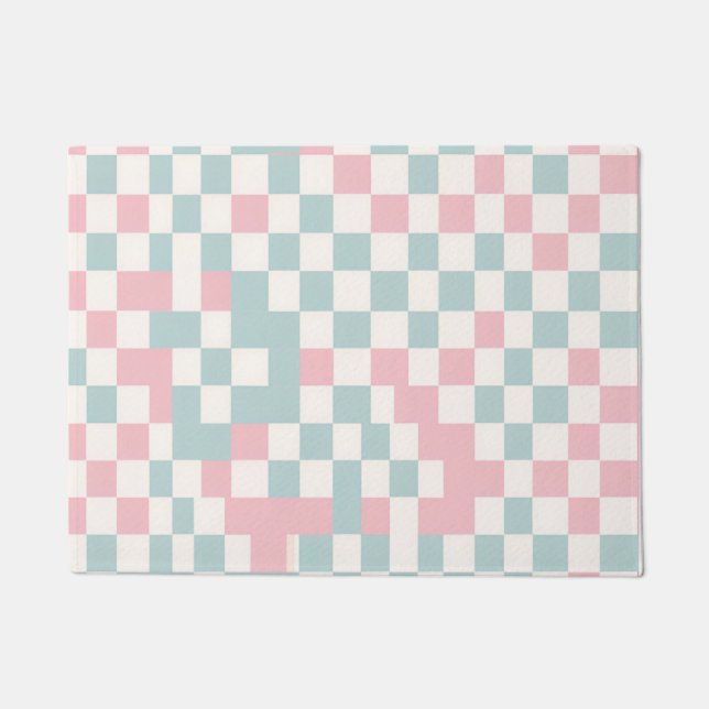 Cotattcore Buffalo Kariert Pastel Spring Modern Fußmatte (Vorderseite)