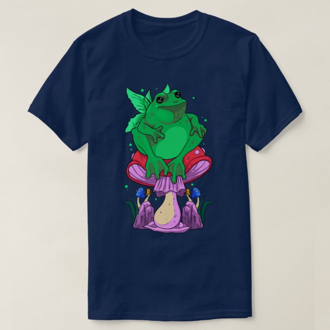 Cotattcore Frog Fairy Mushroom ästhetische Fairyco T-Shirt (Design vorne)