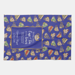 Cotattcore Tee Party Royal Blue Queen Victoria Geschirrtuch