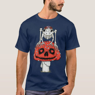 Cotattecore Ästhetische Skelettfrösche Mushroom Go T-Shirt