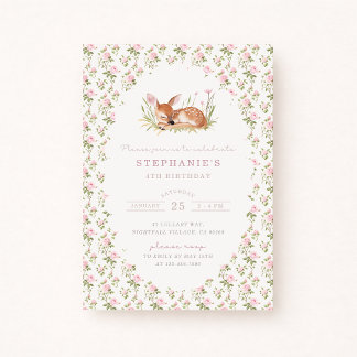 Cotattecore Little Fawn Geburtstagseinladung Ankündigung