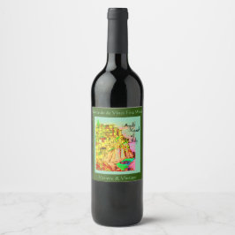Côte amalfitaine Italie Étiquette de vin