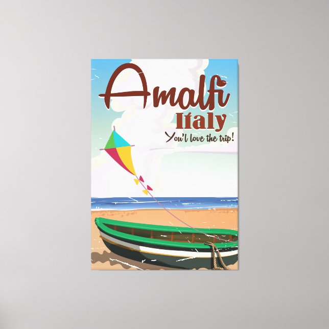 Côte d'Amalfi Italie Impression d'affiche de voyag (Recto)