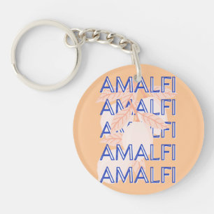Côte d'Amalfi, Italie Travel Art, Preppy, Orange