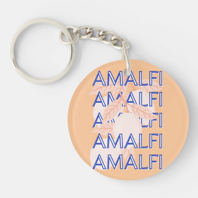 Côte d'Amalfi, Italie Travel Art, Preppy, Orange (Devant)