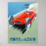 Cote d'Azur Art Deco Plakatdruck Poster<br><div class="desc">Cote d'Azur Art Deco Poster drucken Frankreich</div>