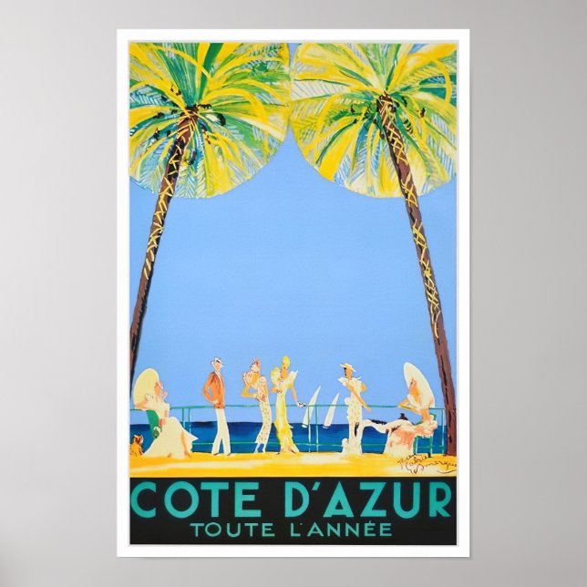 Cote D'Azur Reisezeit Poster (Vorne)