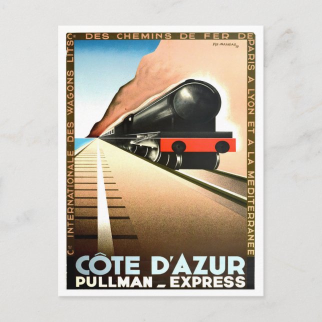 Cote D'Azur Reisezeit Postkarte (Vorderseite)