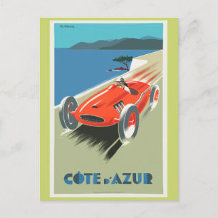 Côte d'Azur Vintage-Reiseposter Postkarte