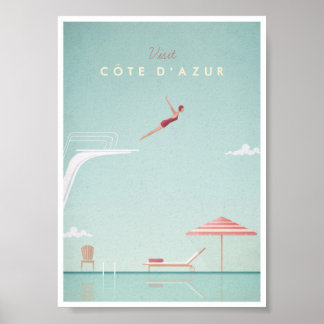 Côte d'Azur Vintages Tauchen Poster