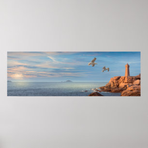 Côte de Granit Rose en Bretagne, Frankreich Poster