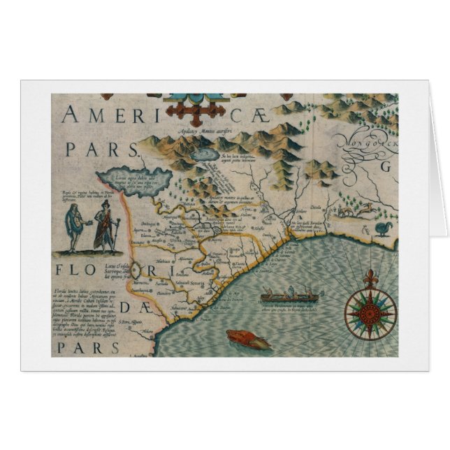 Côte de la Caroline du Nord, détail de la carte (Devant horizontal)