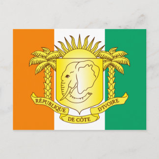 Côte d'ivoire-Emblem Postkarte