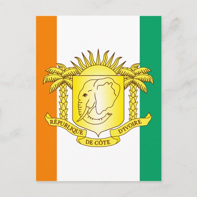 Côte d'ivoire-Emblem Postkarte (Vorderseite)