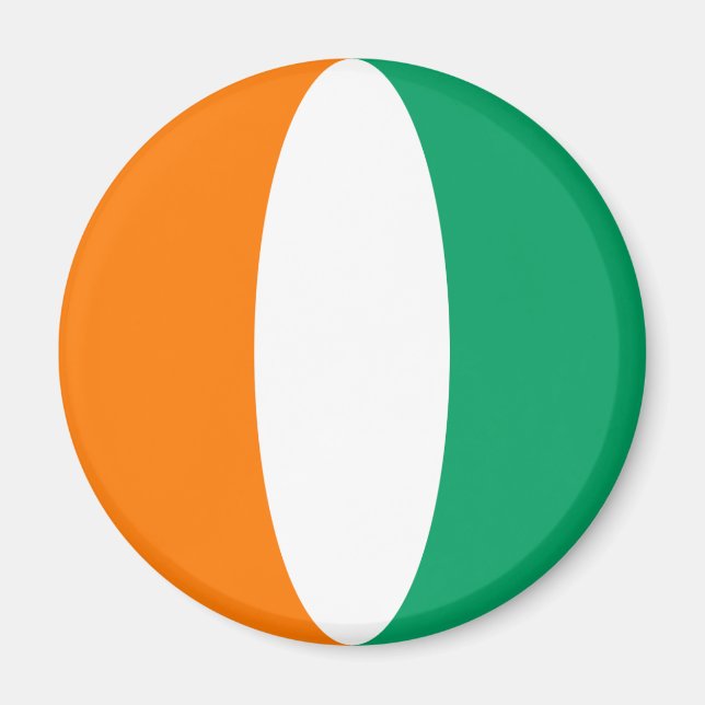 Cote d'Ivoire Fisheye Flaggenmagnet Magnet (Vorne)