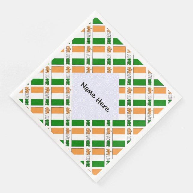 Côte d'Ivoire - Flagge Côte d'Ivoires - Personalis Serviette (Ecke)