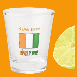 Côte d'Ivoire Flaggenstaat Côte d'Ivoire Orange pe Schnapsglas