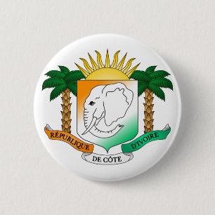 Côte d'Ivoire offizielles Wappen Wappenkunde Symb Button