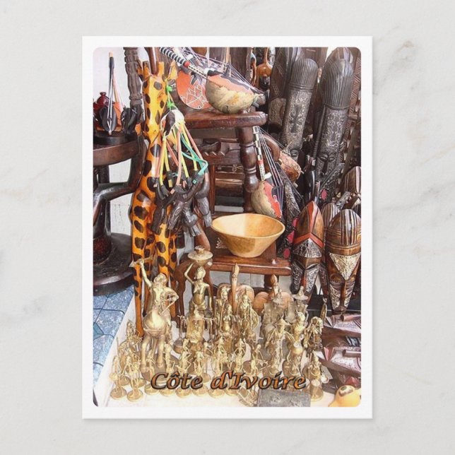 Côte d'Ivoire - Souvenir im Handel - Postkarte (Vorderseite)