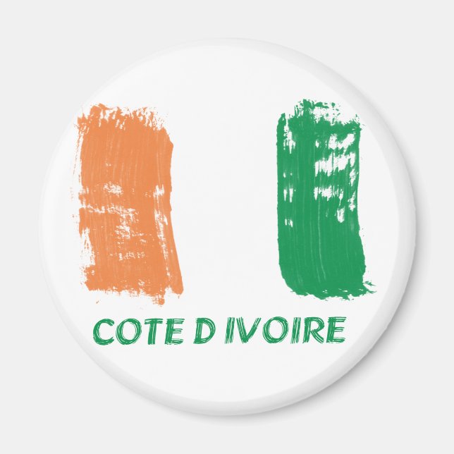 Cote D'Ivore Flag Design Magnet (Vorne)