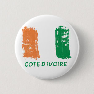 Cote d'Ivore Flaggenentwurf Button