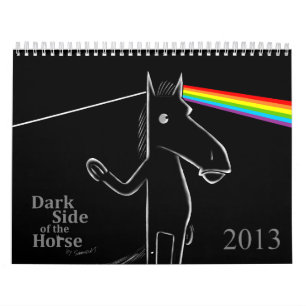 Côté en noir 2013 du calendrier mural de cheval