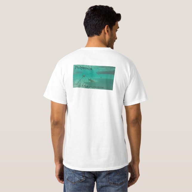 Côtés noirs du T-shirt deux de requin de récif de (Dos entier)
