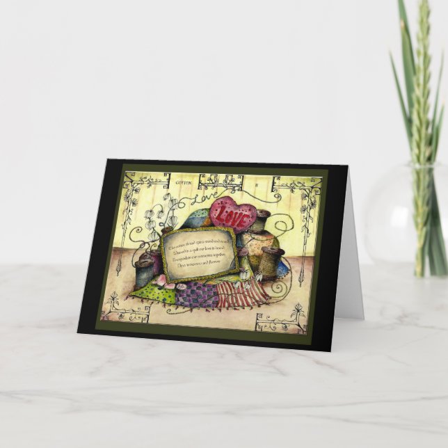 Coton 2e année Mariage Anniversaire carte cadeau (Devant)