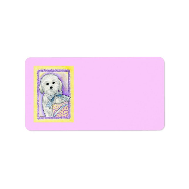 Coton de Tulear Address Label Adressaufkleber (Vorne)