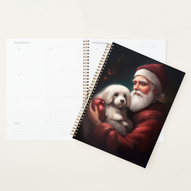 Coton De Tulear Avec Noël Du Père Noël (Devant avec enveloppe)