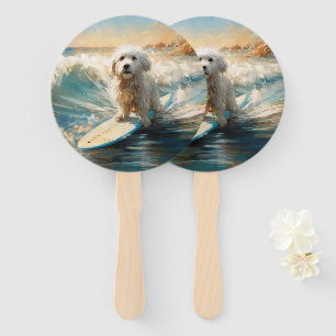 Coton De Tulear Beach Surfmalerei Fächer